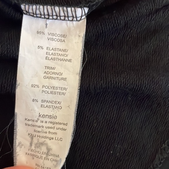 Kensie Black Bodycon Peplum Dress with Faux Leather Sleeves Size Small - Picture 7 of 8